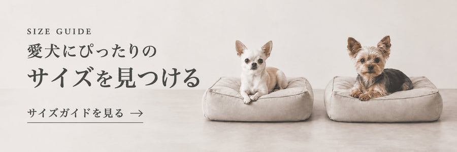 サイズガイド｜愛犬に合ったベッドサイズの選び方