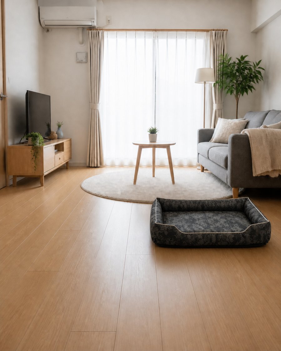 迷彩柄・nordic-affordable_北欧テイストの部屋に馴染む犬ベッド クッション型 プラッシュ 洗える 四季対応
