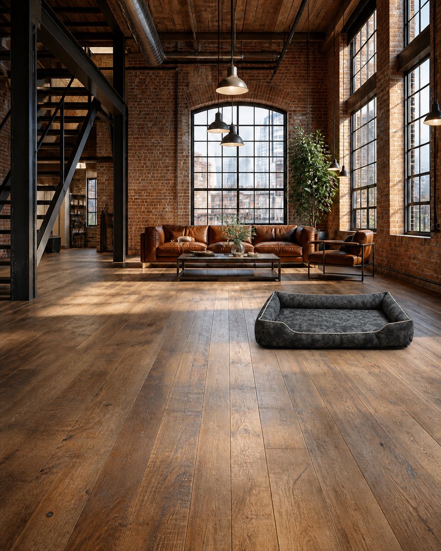 迷彩柄・industrial-loft_インダストリアルロフトに馴染む犬ベッド クッション型 プラッシュ 洗える 四季対応