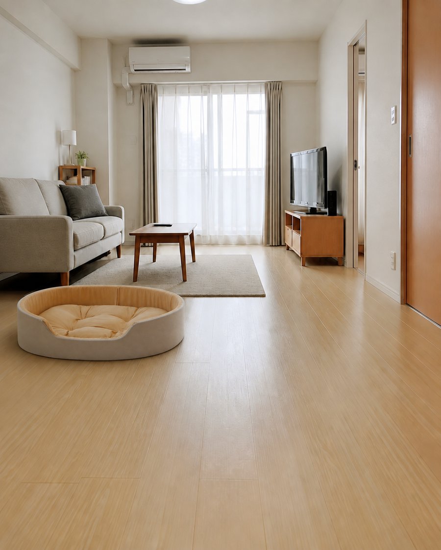 ブラウン・rental-1ldk_賃貸1LDKのリビングに馴染む犬ベッド ドーム型 プラッシュ 洗える
