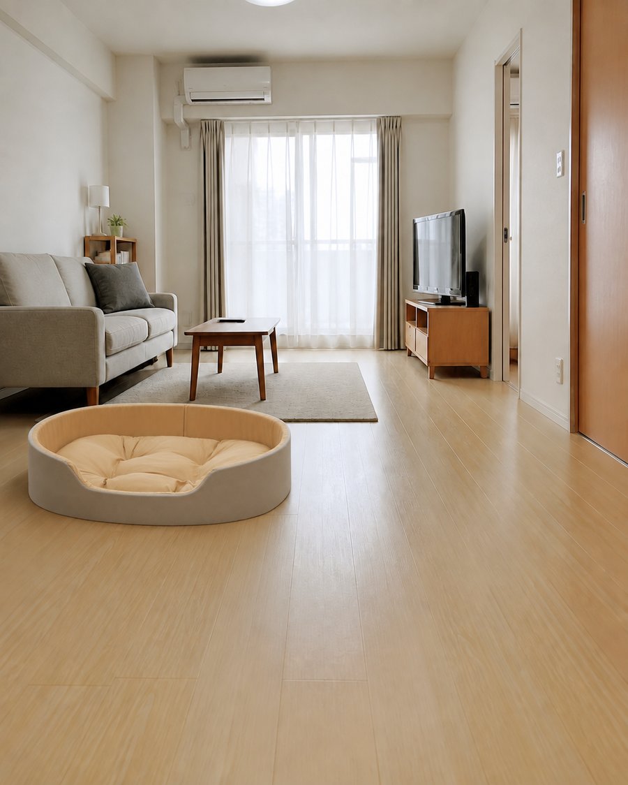 イエロー・rental-1ldk_賃貸1LDKのリビングに馴染む犬ベッド ドーム型 プラッシュ 洗える