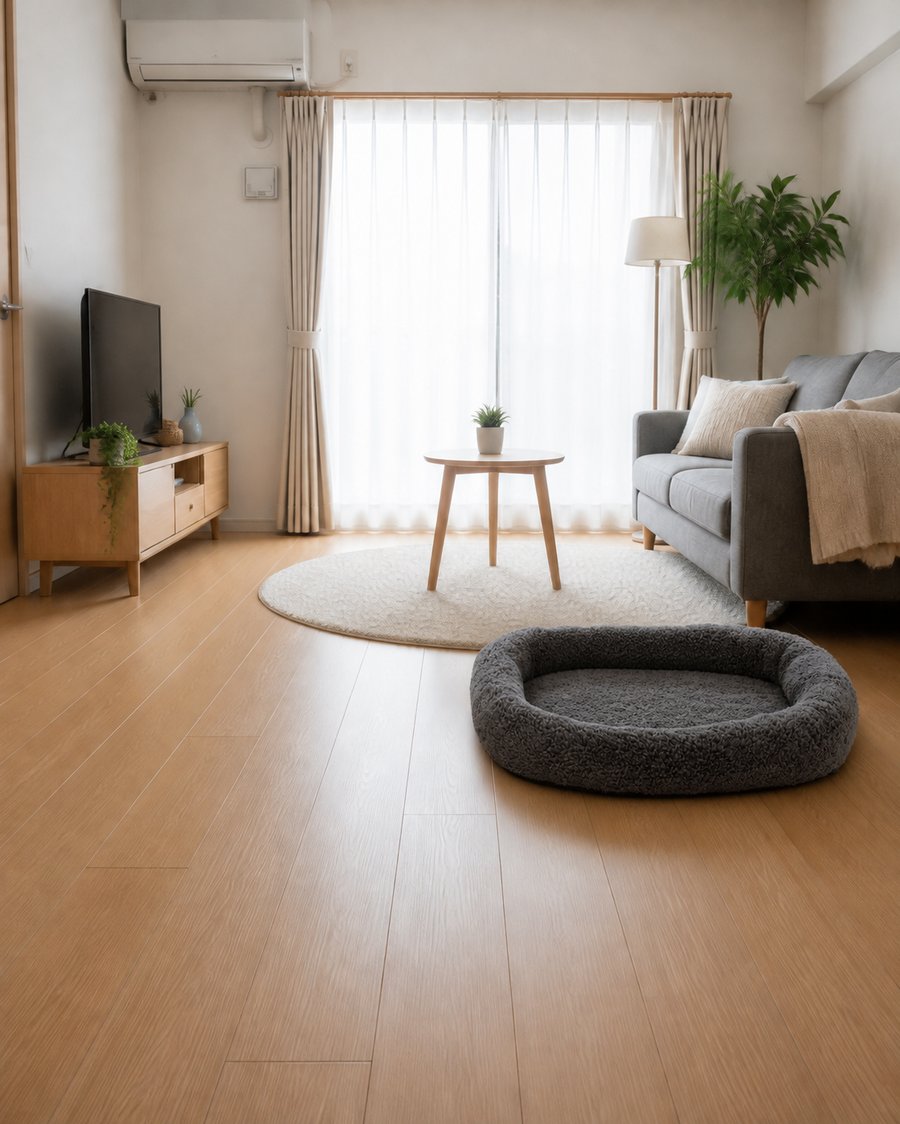 ダークグレー・nordic-affordable_北欧テイストの部屋に馴染む犬ベッド カドラー 四季対応 小型犬