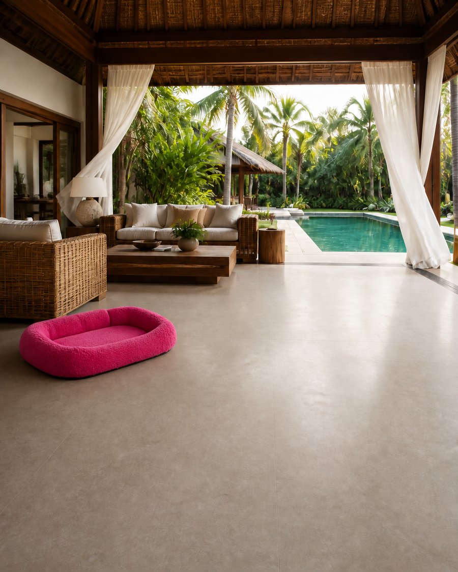 レッド・tropical-villa_リゾートヴィラに馴染む犬ベッド カドラー 四季対応 小型犬