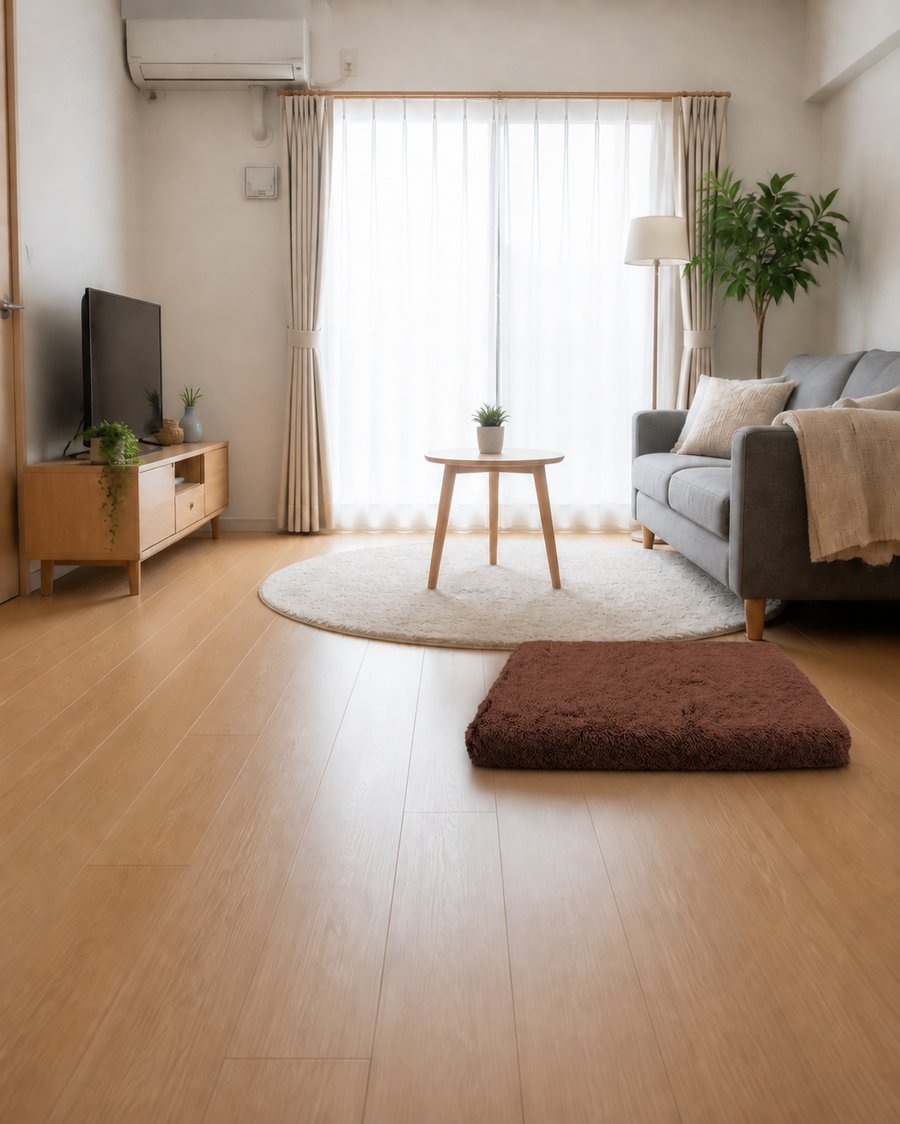 ダークコーヒー・nordic-affordable_北欧テイストの部屋に馴染む犬ベッド スクエア 低反発 小型犬〜大型犬